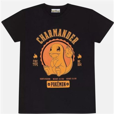 Heroes Inc. - Maglietta T-shirt Pokemon Collegiate Charmander Taglia XL